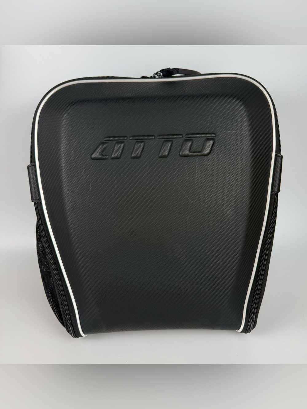 Movinglife Black Semi Hard Shell Scooter Backpack with Zip Closure,Inner Pockets